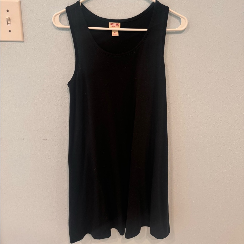 Black Sleeveless T-Shirt Dress